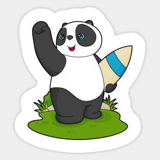 Panda Surfer Surfboard Sticker